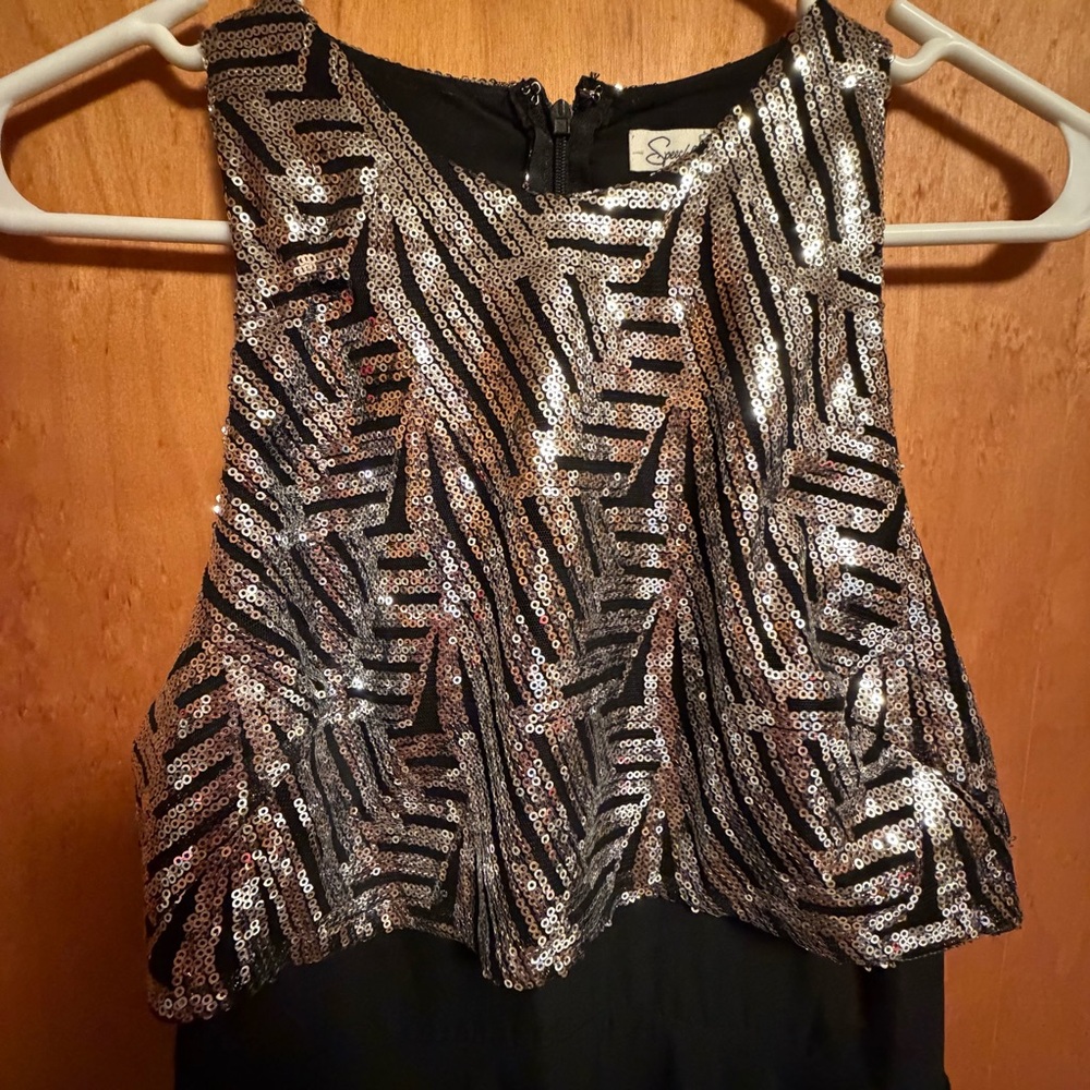 Speechless Black Dress with Rose Gold‎ Sequins - Picture 2 of 12
